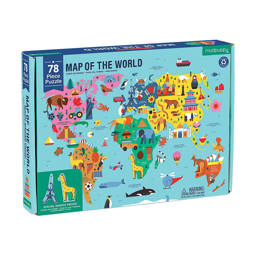 Mudpuppy: Map of the World - Search & Find Puzzle (78pc Jigsaw)