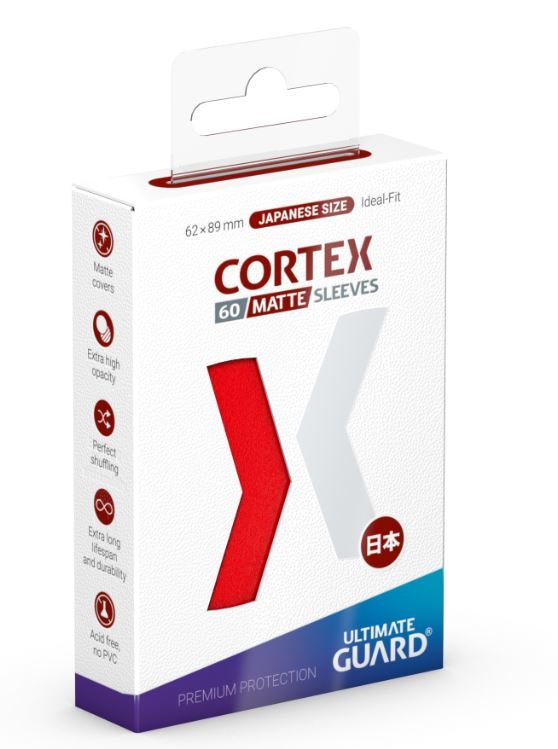 Ultimate Guard: Cortex Japanese Sleeves (60ct) - Matte Red