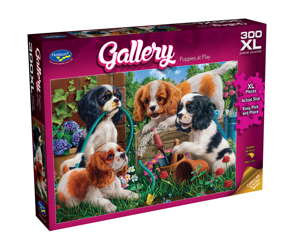 Holdson: Puppies at Play - Gallery Series XL Piece Puzzle (300pc Jigsasw)