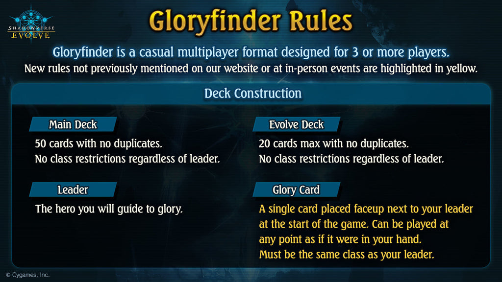 Shadowverse: Evolve - Gloryfinder: Guide to Glory - Bundle Set