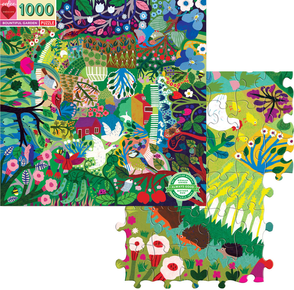 eeBoo: Bountiful Garden Puzzle (1000pc Jigsaw)