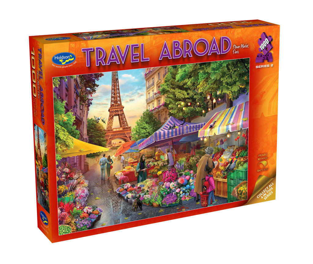 Holdson: Flower Market Paris - Travel Abroad Puzzle (1000pc Jigsaw)