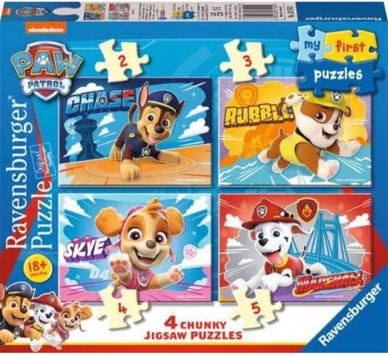 Ravensburger: Paw Patrol - My First Puzzles (2,3,4,5pc Jigsaws)