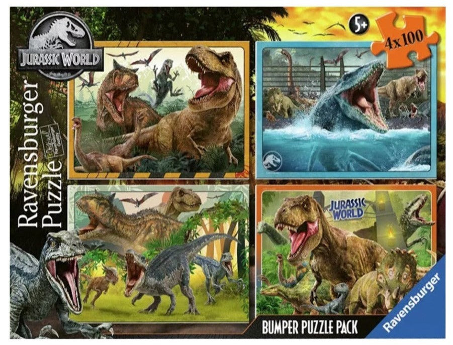 Ravensburger: Jurassic World - Bumper Pack Puzzles (4x100pc Jigsaws)