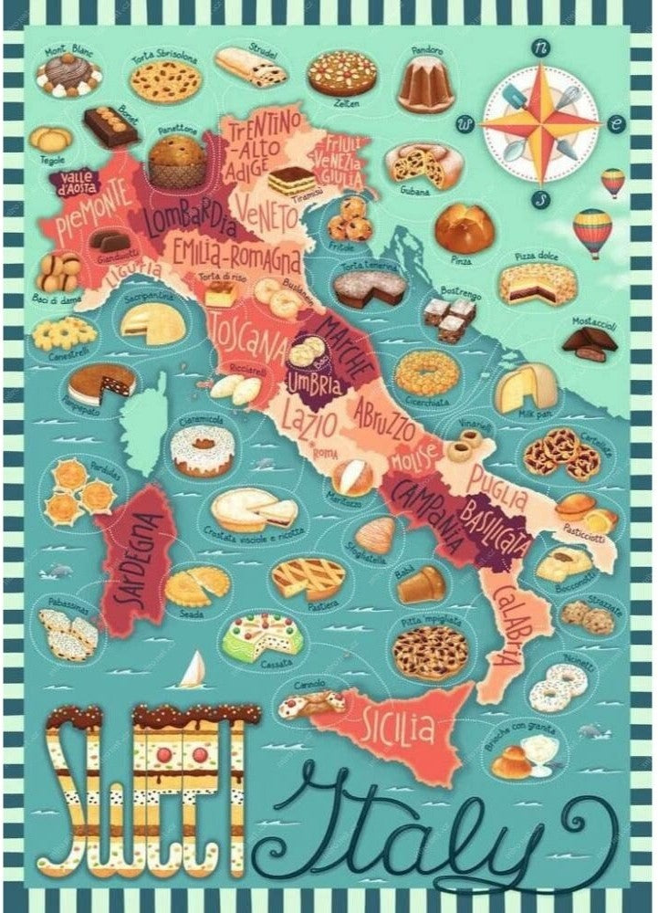 Ravensburger: Map of Italy - Sweet Puzzle (1000pc Jigsaw)