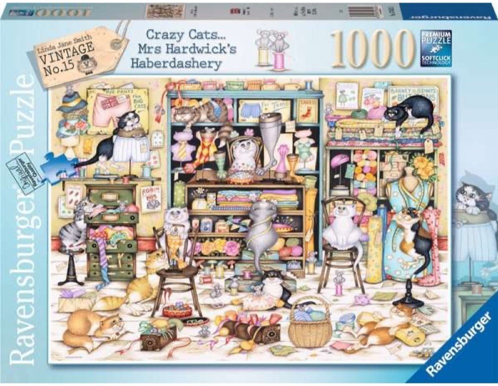 Ravensburger: Crazy Cats - Haberdashery Puzzle (1000pc Jigsaw)