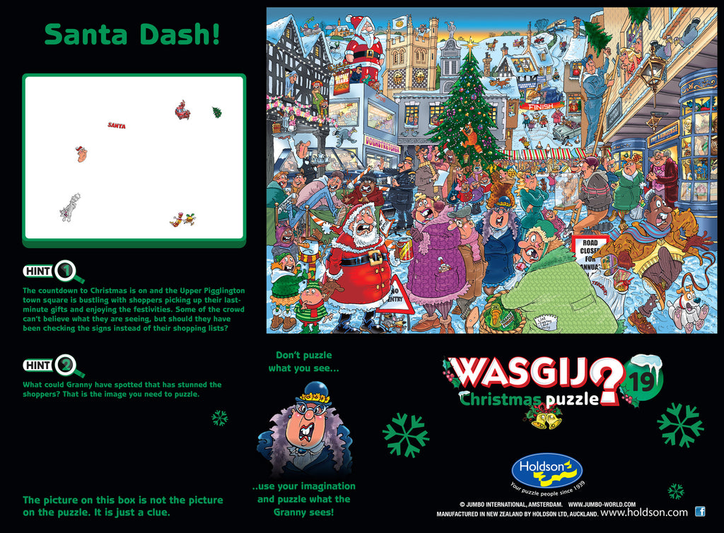 Wasgij Christmas #19: Santa Dash Puzzle (1000pc Jigsaw)