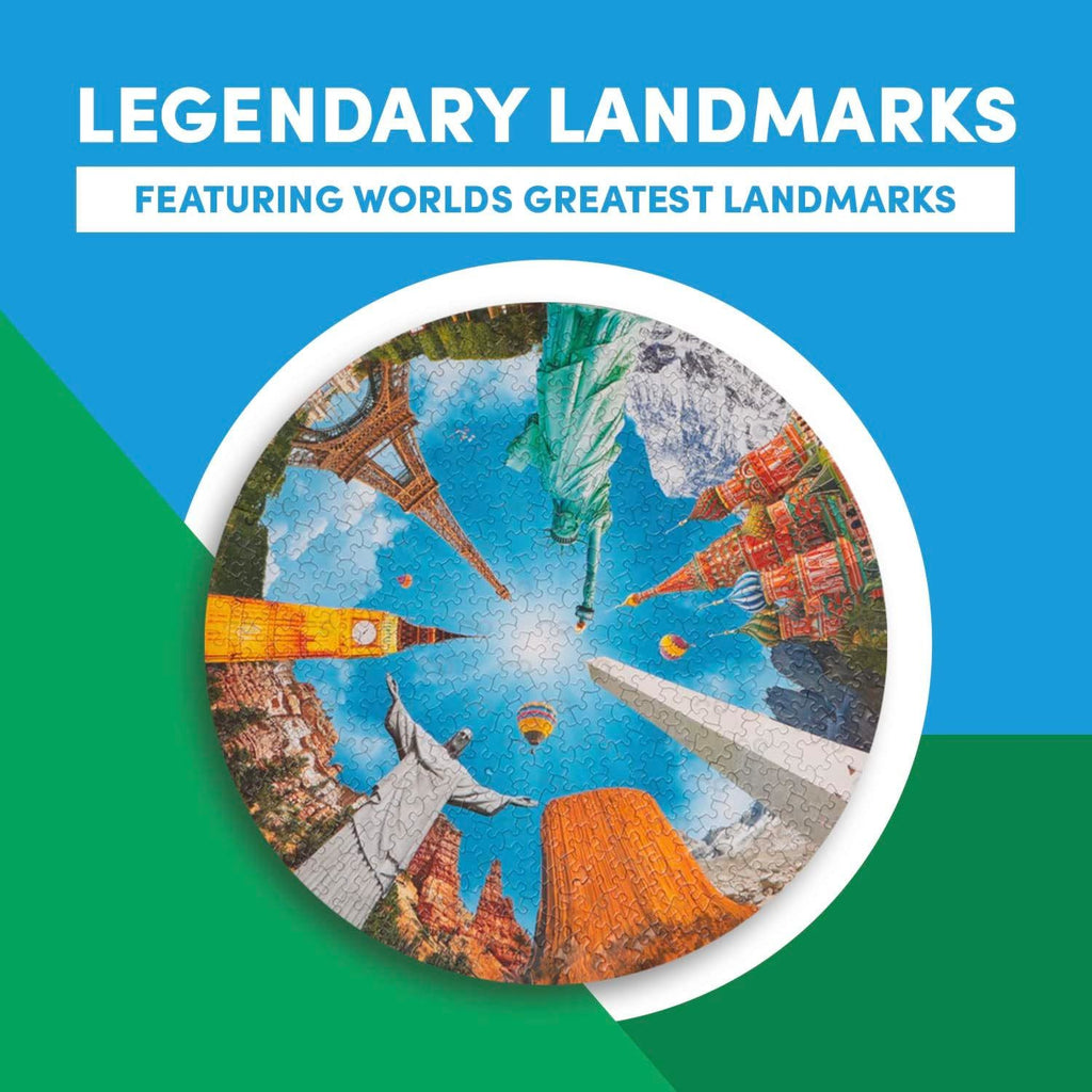 4 Fronts: Legendary Landmarks - Round Puzzle (700pc Jigsaw)