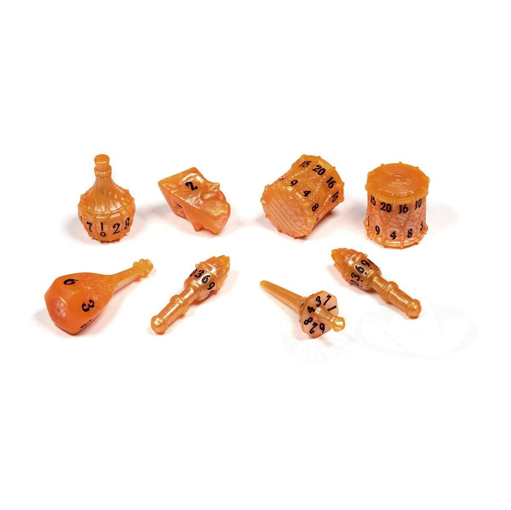 PolyHero Bard: 8 Dice Set - Amber Ale