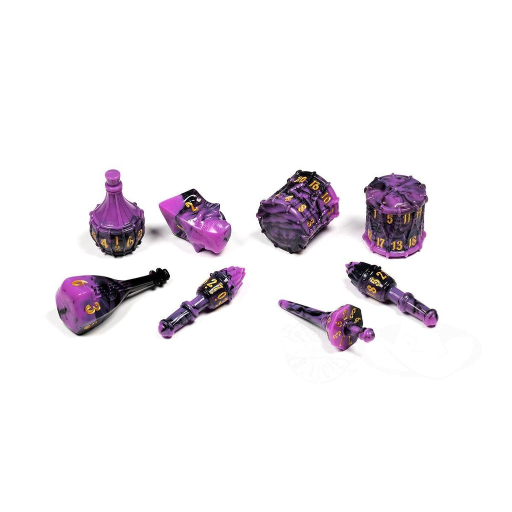 PolyHero Bard: 8 Dice Set - Violet Lullaby