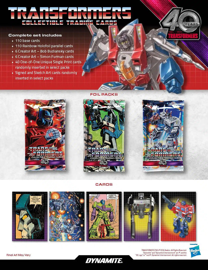 Transformers: Trading Cards - Booster Pack (40th Anniversary - Single Booster)