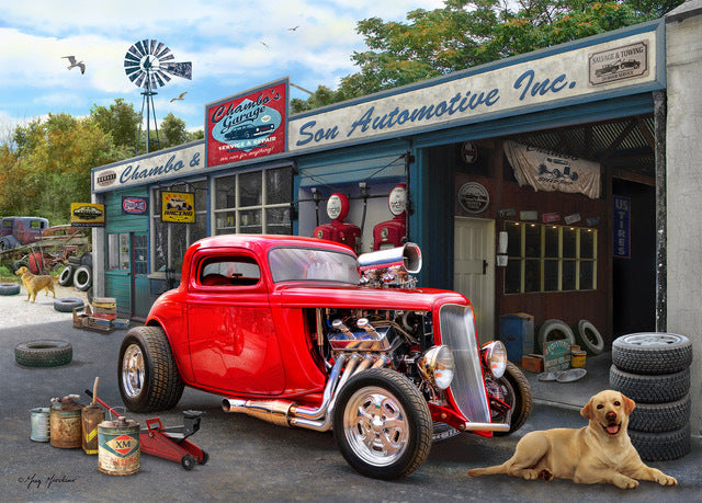 Holdson: Old School Gearhead - Back in the Fast Lane Puzzle (1000pc Jigsaw)