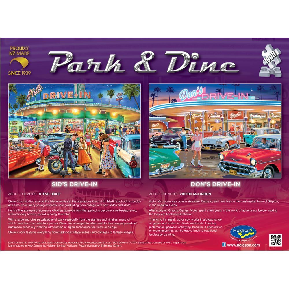 Holdson: Sid's Drive In - Park & Dine Puzzle (1000pc Jigsaw)