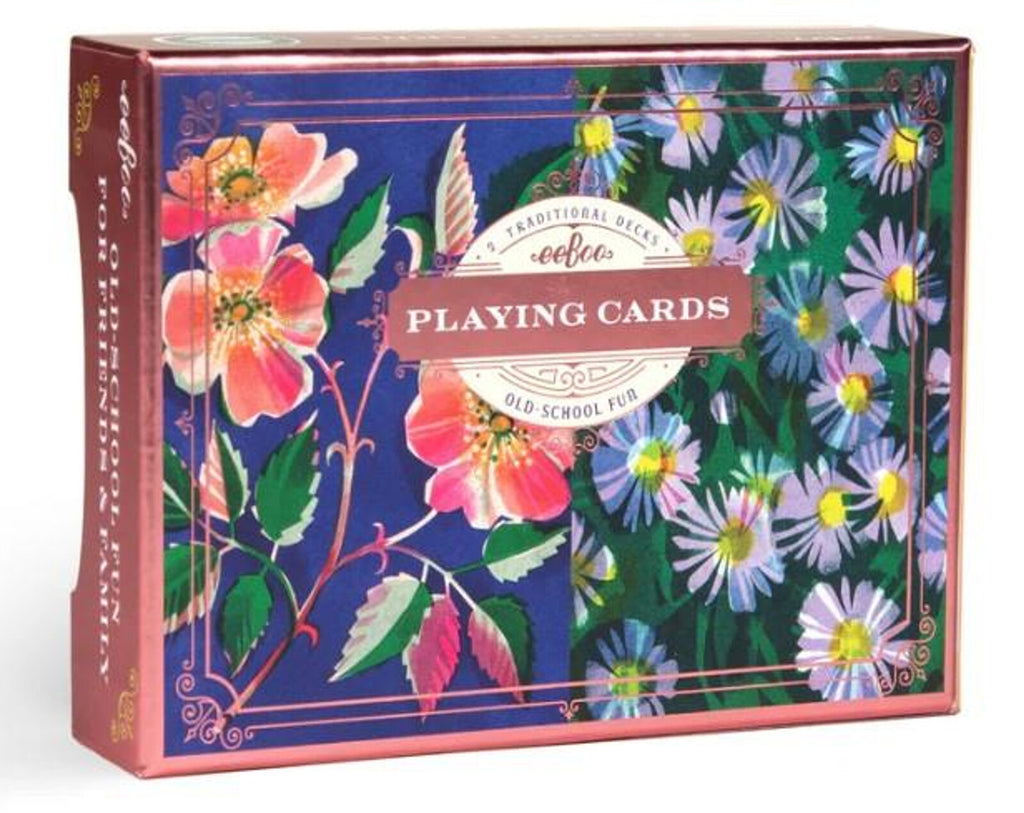 eeBoo: Roses & Asters - Playing Cards 2-Pack