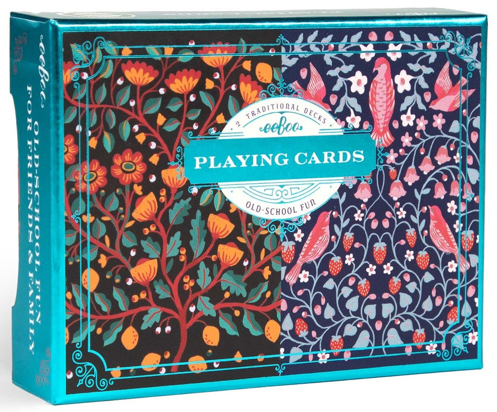 eeBoo: Birds & Flowers - Playing Cards 2-Pack