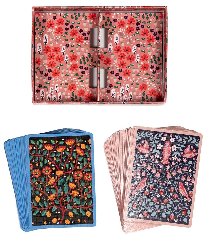 eeBoo: Birds & Flowers - Playing Cards 2-Pack