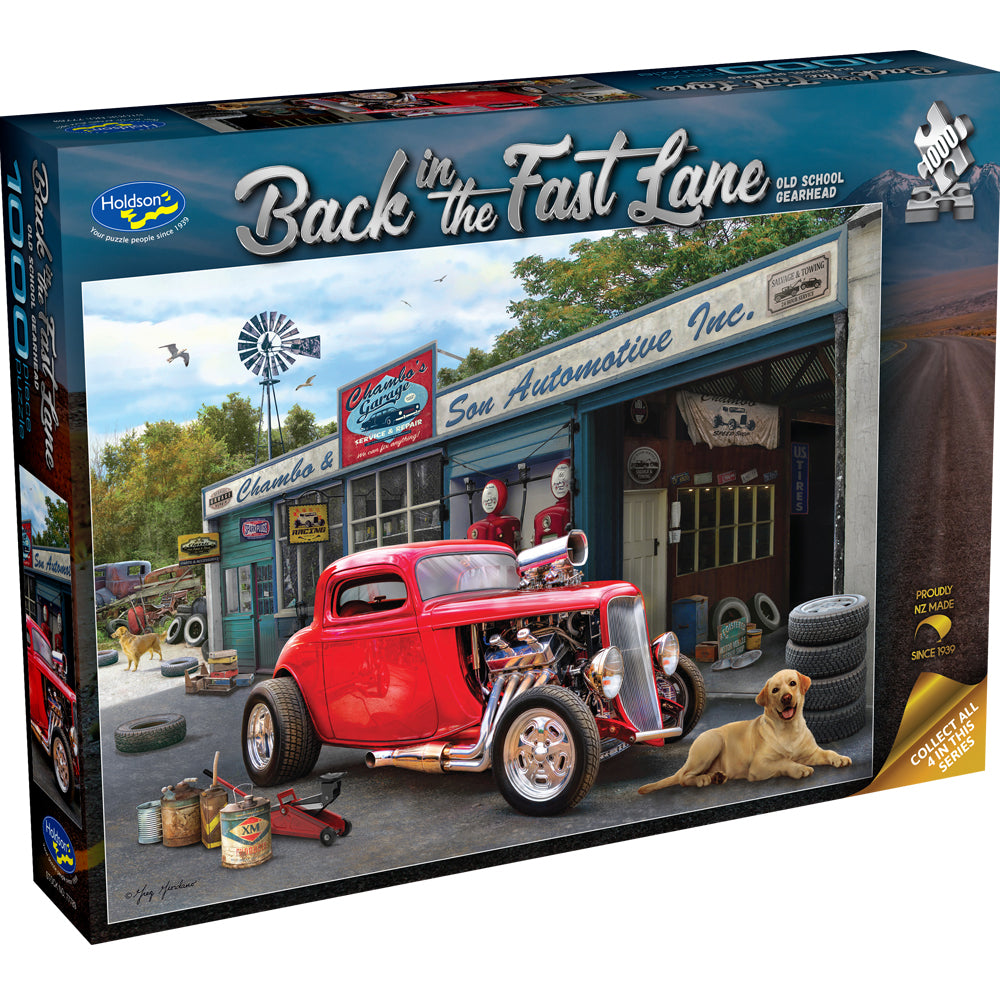 Holdson: Old School Gearhead - Back in the Fast Lane Puzzle (1000pc Jigsaw)