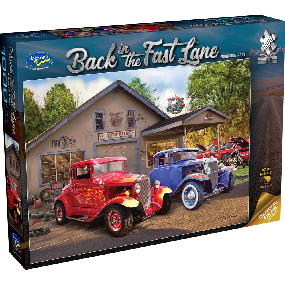 Holdson: Roadside Rods - Back in the Fast Lane Puzzle (1000pc Jigsaw)