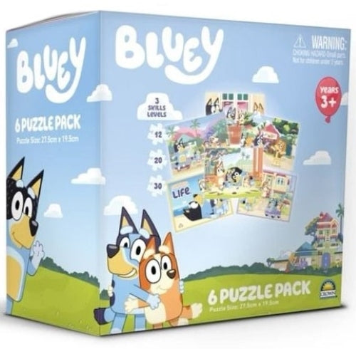 Crown: Bluey - 6-Pack Puzzle (12,20,30pc Jigsaws)