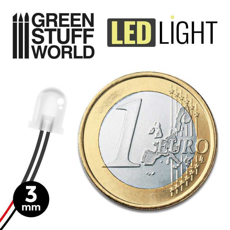 GSW: Warm White LED Lights (3mm) - 10 Pack