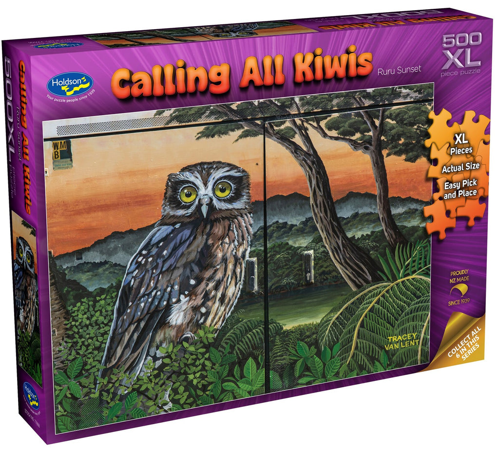 Holdson: Ruru Sunset - Calling All Kiwis XL Piece Puzzle (500pc Jigsaw)