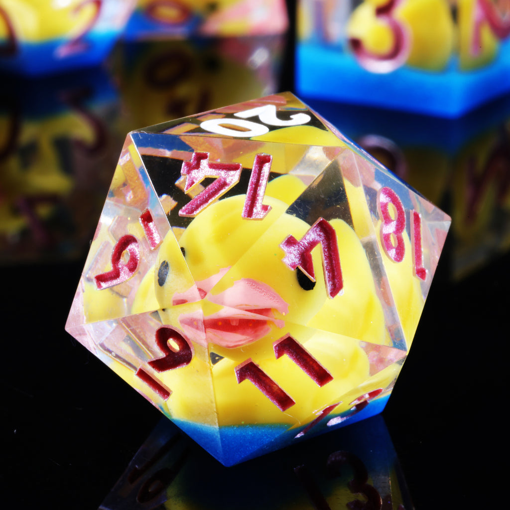 Dudley's Gallery - Rubber Duckies Sharp Edge Resin Dice Set