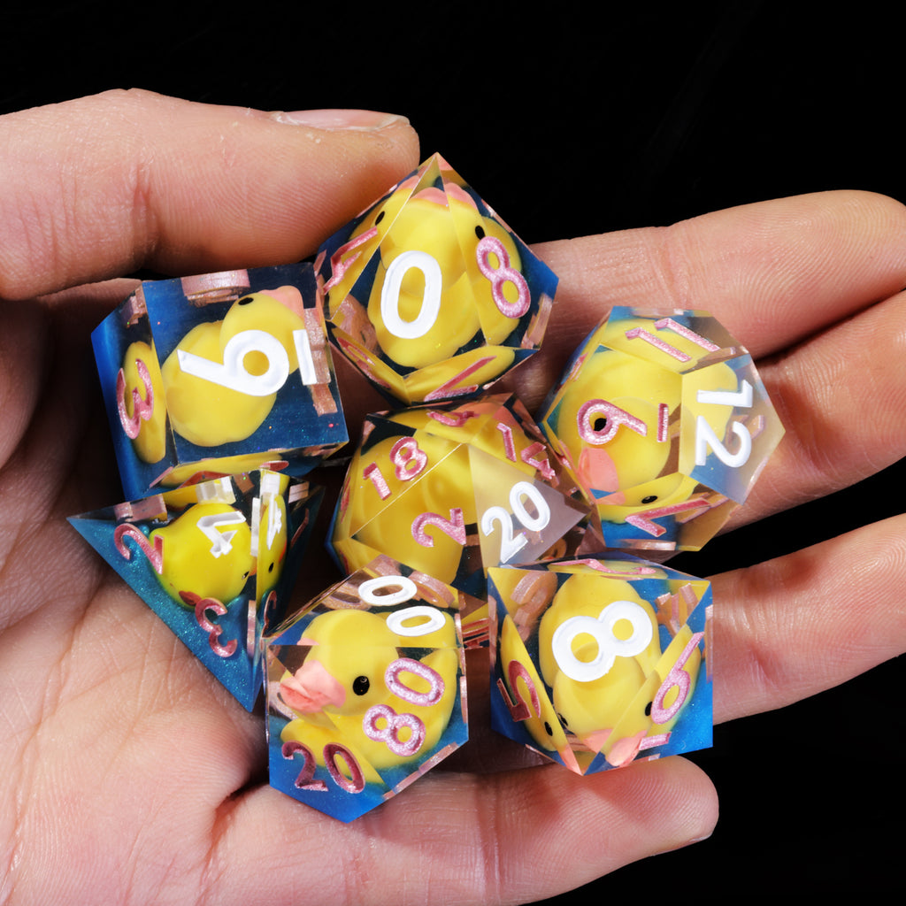 Dudley's Gallery - Rubber Duckies Sharp Edge Resin Dice Set