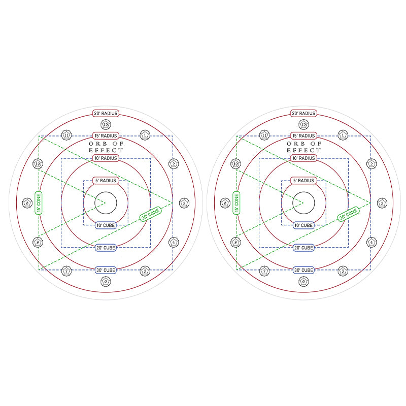 2 Pack D&D AOE Spell Templates