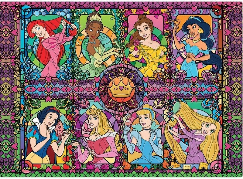 Crown Premium: Disney Princess Stained Glass - 1000pc Puzzle