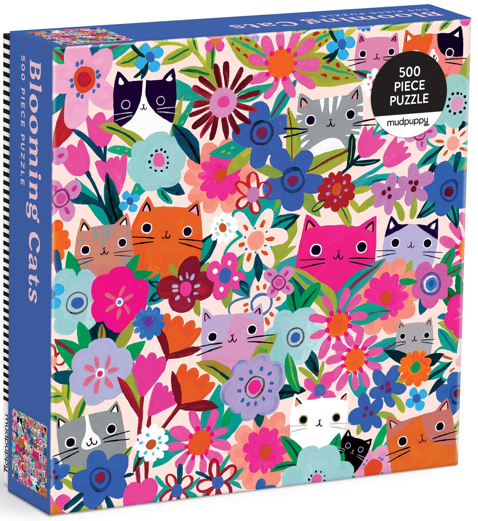Mudpuppy: Blooming Cats - 500 piece family puzzle