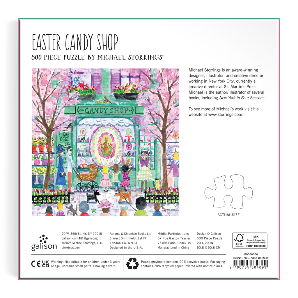 Galison: Michael Storrings Easter Candy Shop - 500 Piece Puzzle