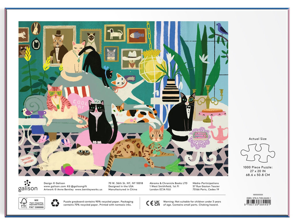 Galison: Glamour Cats - 1000 Piece Puzzle