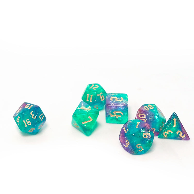 Sword Dice Holder (Grey) - Includes 7PCS Polyhedral Dice Set
