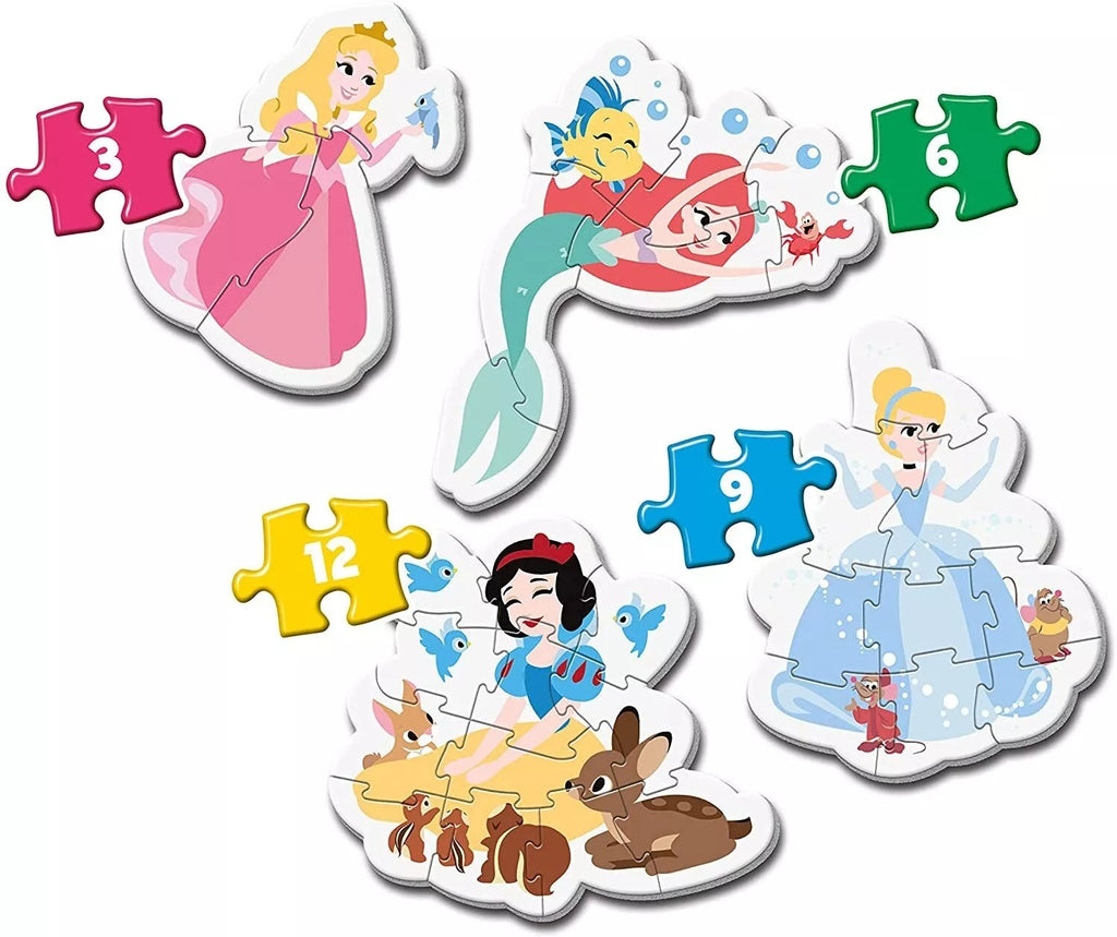 Clementoni: Disney Princess My First - Puzzles (3, 6, 9, 12pc Jigsaws)