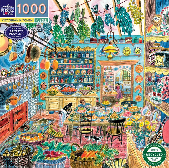 eeBoo: Victorian Kitchen Square (1000pc Jigsaw)