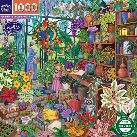 eeBoo: Alchemist's Greenhouse Square (1000pc Jigsaw)