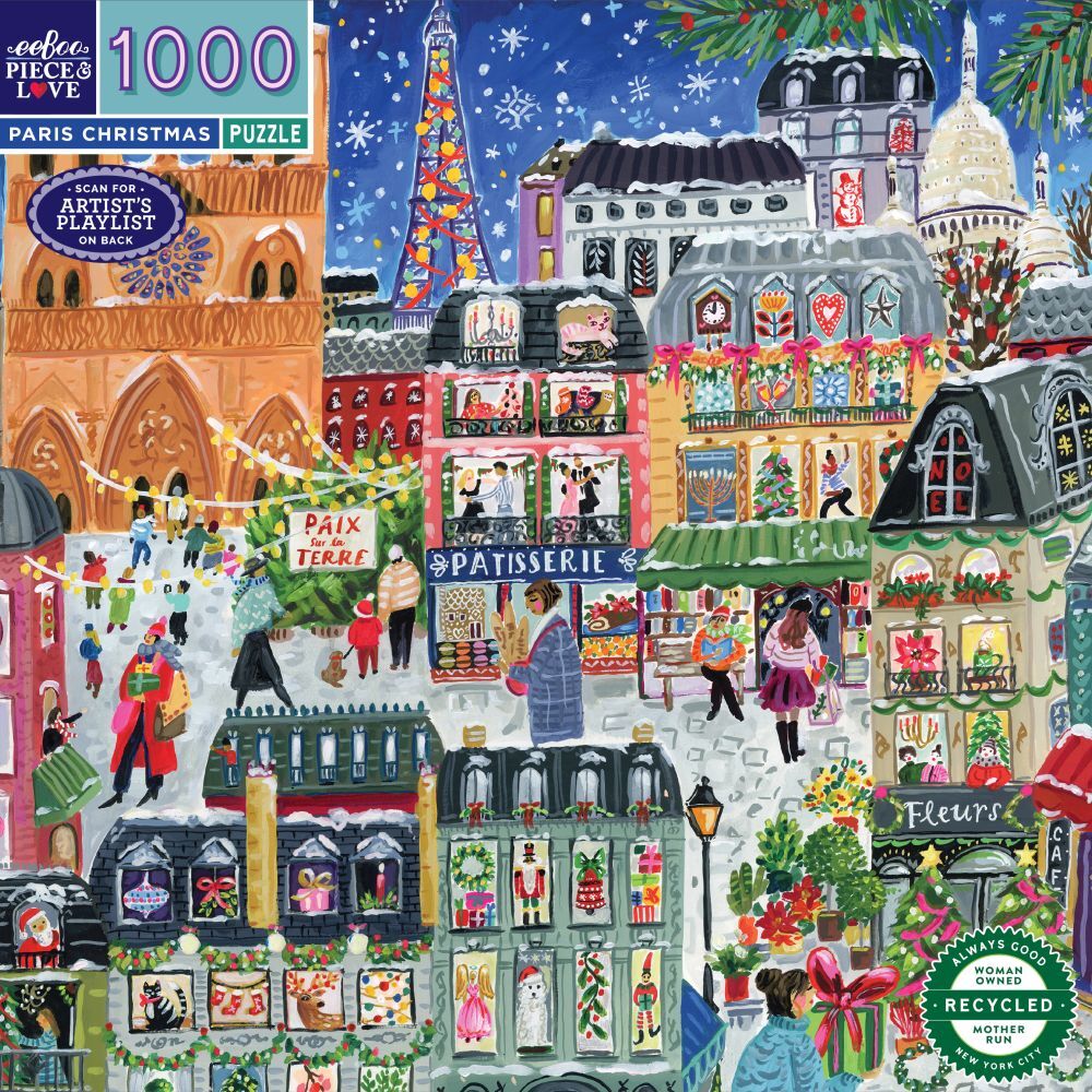 eeBoo: Paris Christmas Square (1000pc Jigsaw)