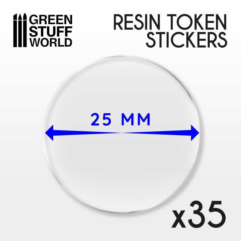 Green Stuff World: 35x Resin Token Stickers 25mm