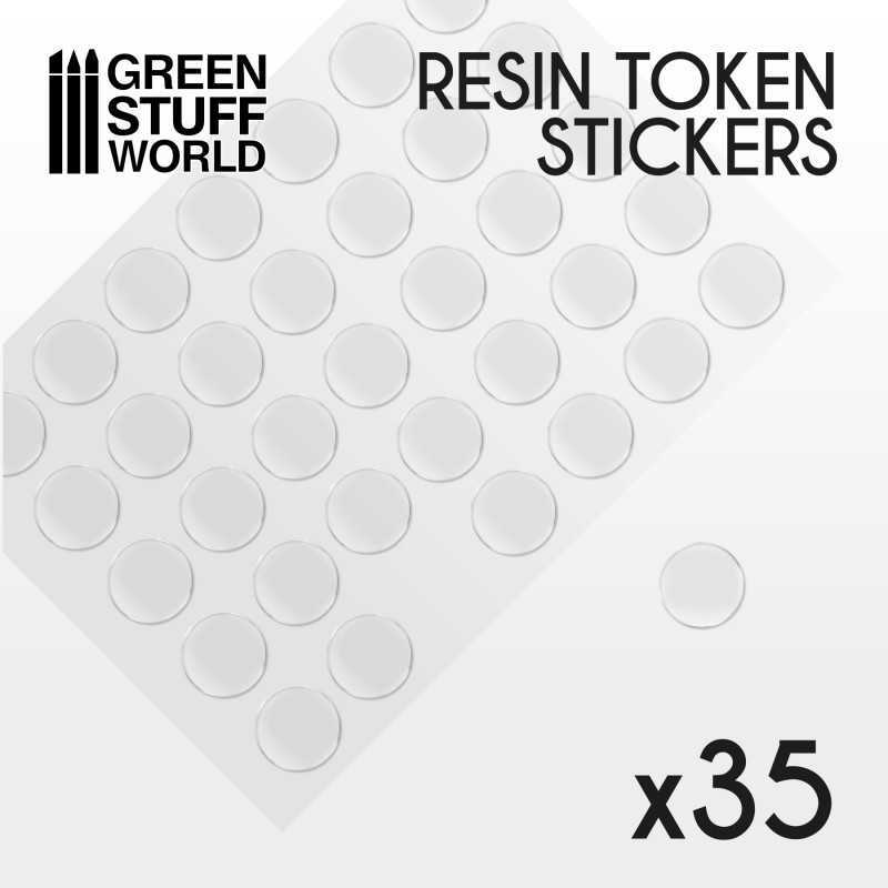 Green Stuff World: 35x Resin Token Stickers 25mm
