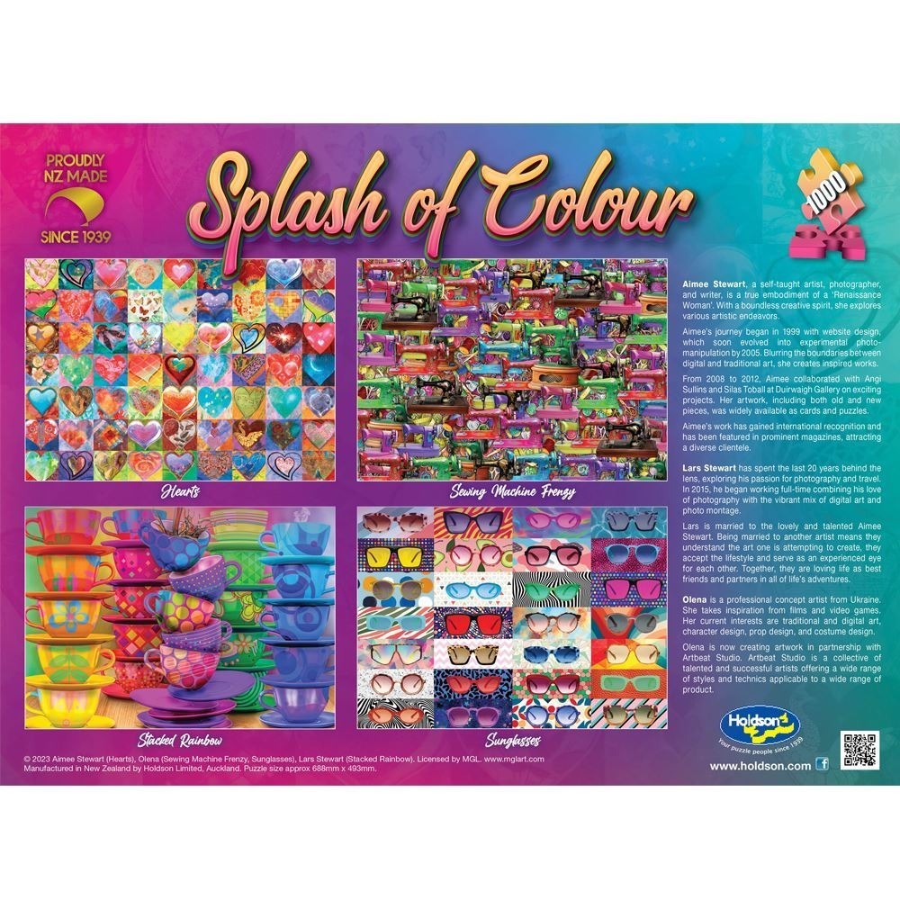 Splash of Colour: Sunglasses (1000pc Jigsaw)