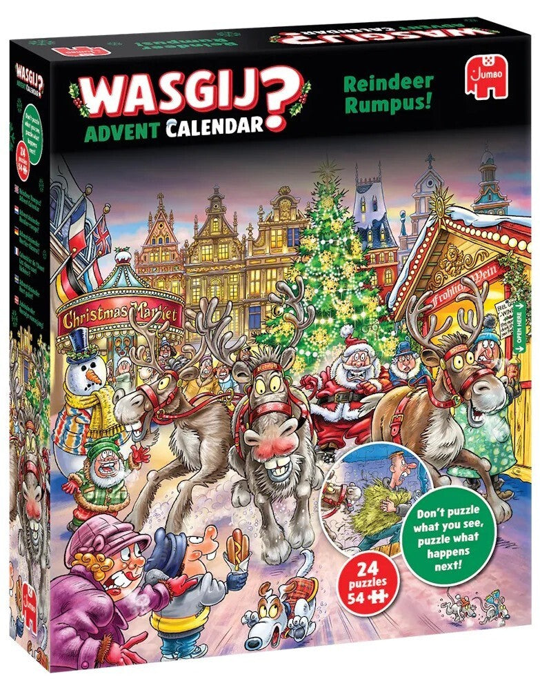 Wasgij? Reindeer Rumpus - Advent Calendar Puzzle (24x54pc Jigsaws) (500pc)