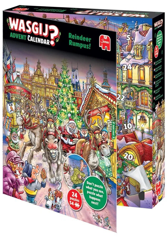 Wasgij? Reindeer Rumpus - Advent Calendar Puzzle (24x54pc Jigsaws) (500pc)