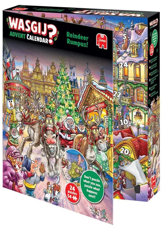 Wasgij? Christmas Reindeer Rumpus - Advent Calendar Puzzle (24x54pc Jigsaws) (500pc)