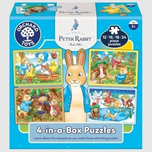 Orchard: Peter Rabbit - 4-in-a-Box Puzzles (12,16,18,24pc Jigsaws)