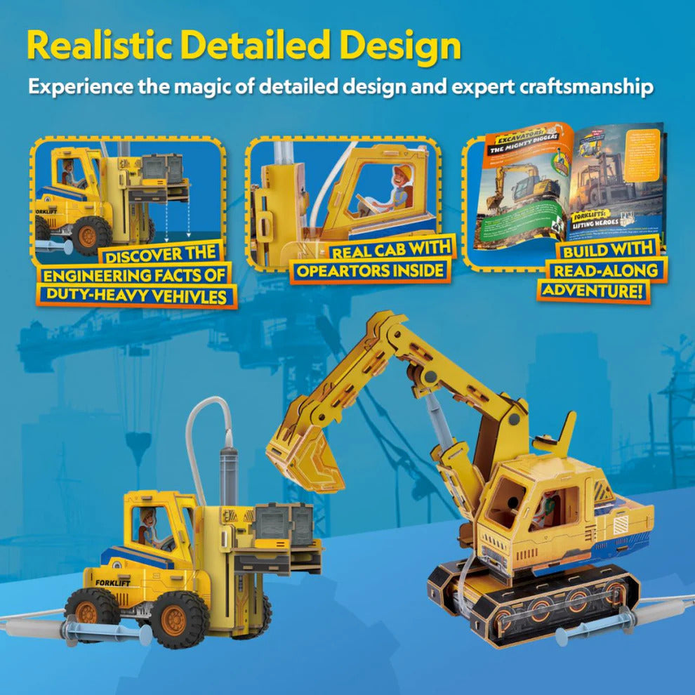 Cubic Fun: 3D Puzzle - Excavator & Forklift