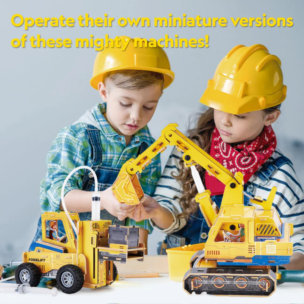 Cubic Fun: 3D Puzzle - Excavator & Forklift