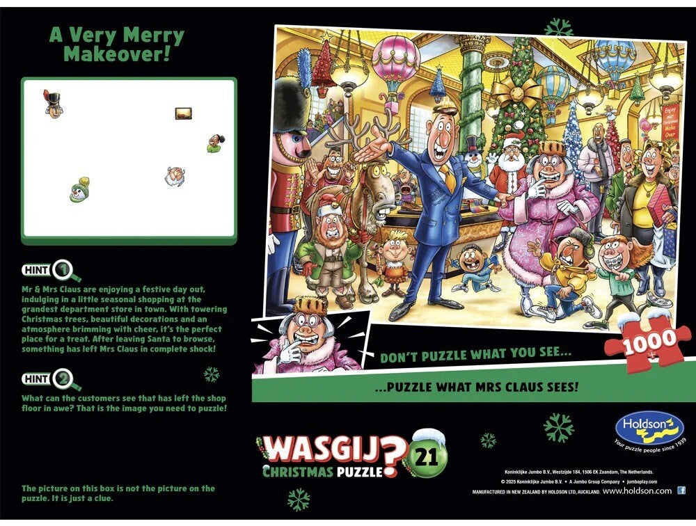 Wasgij Christmas #21: A Very Merry Makeover Puzzle (1000pc Jigsaw)