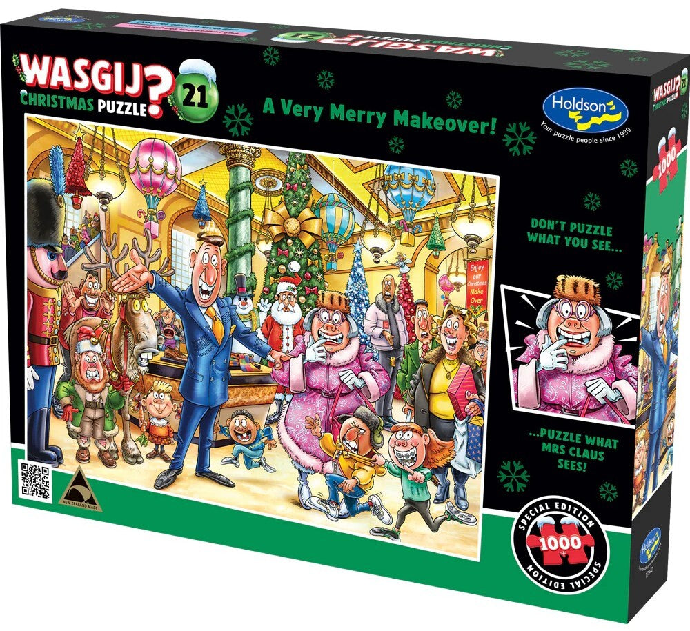Wasgij Christmas #21: A Very Merry Makeover Puzzle (1000pc Jigsaw)