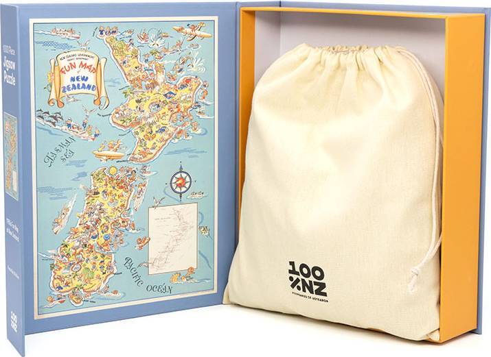 100%NZ: 1950s Fun Map Puzzle (1000pc Jigsaw)