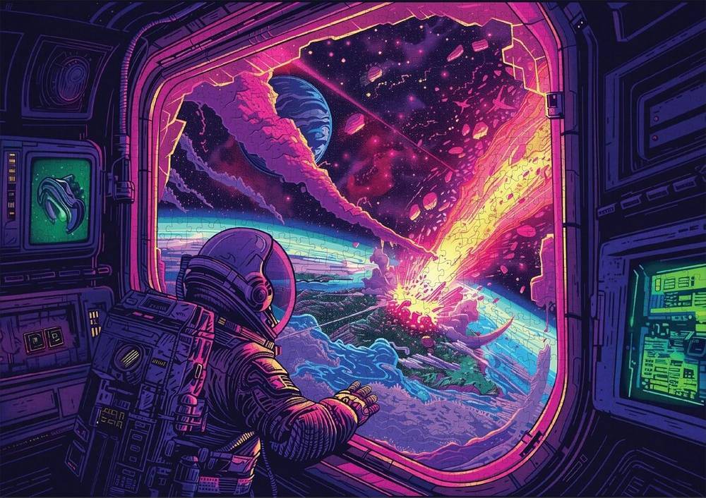 Trippy Puzzles: Cosmic Collision Puzzle (1000pc Jigsaw)